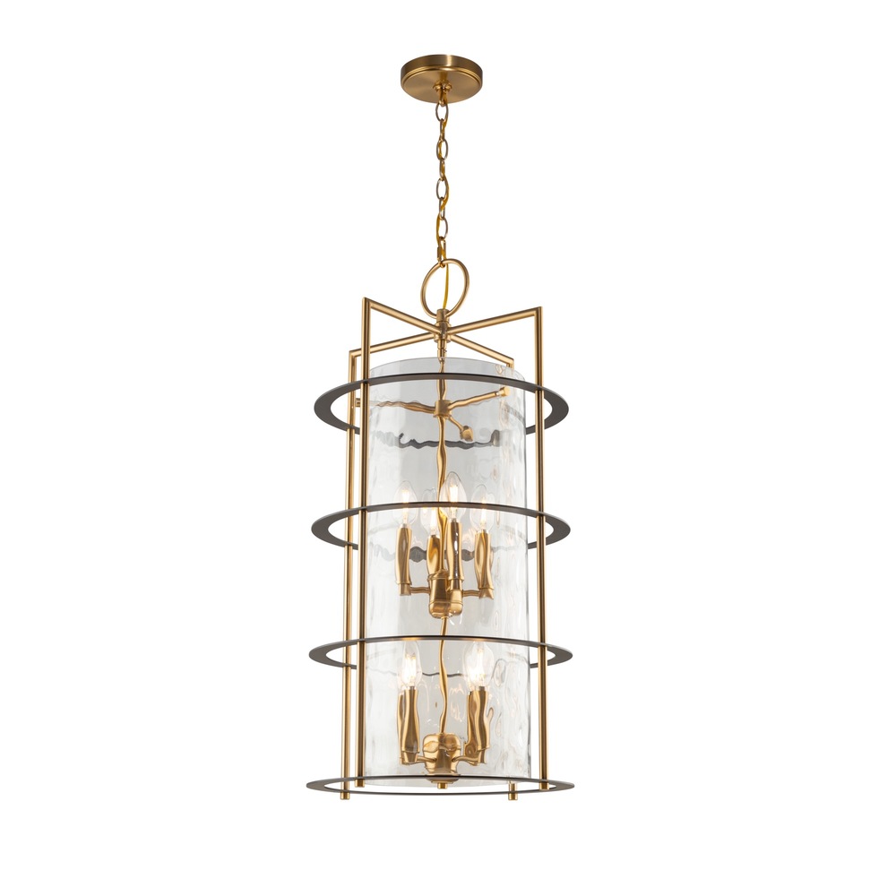 Burford Collection 8-Light Chandelier Brass & Black