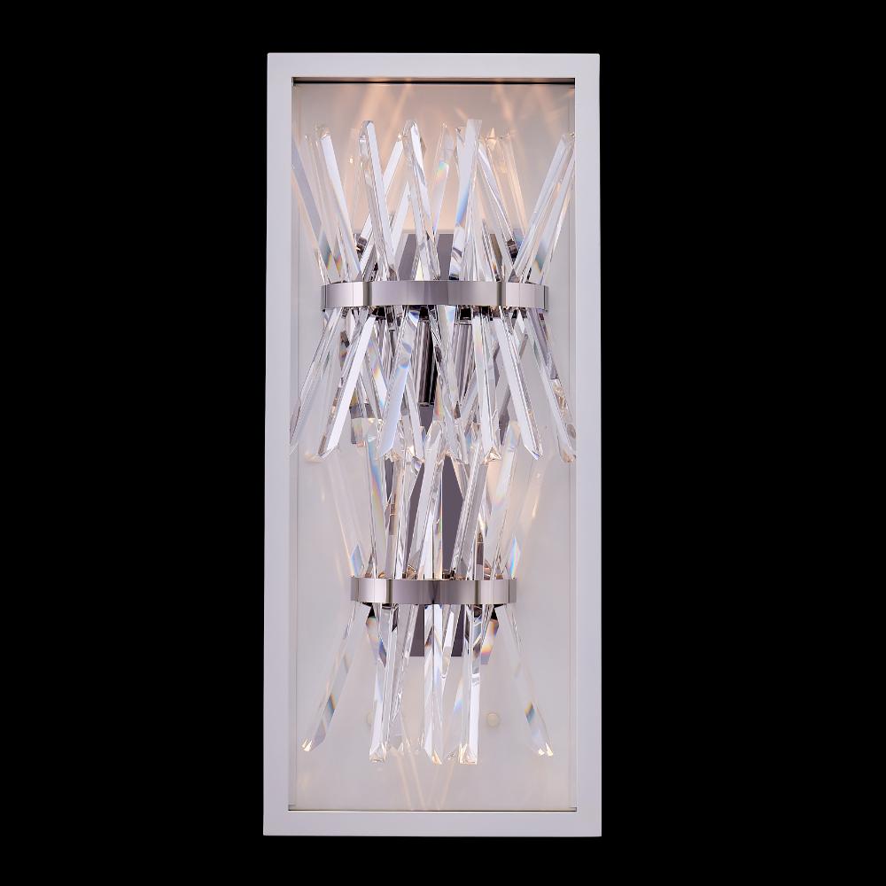 Glacier Esterno 25 in  Black Fluorocarbon Outdoor Wall Sconce