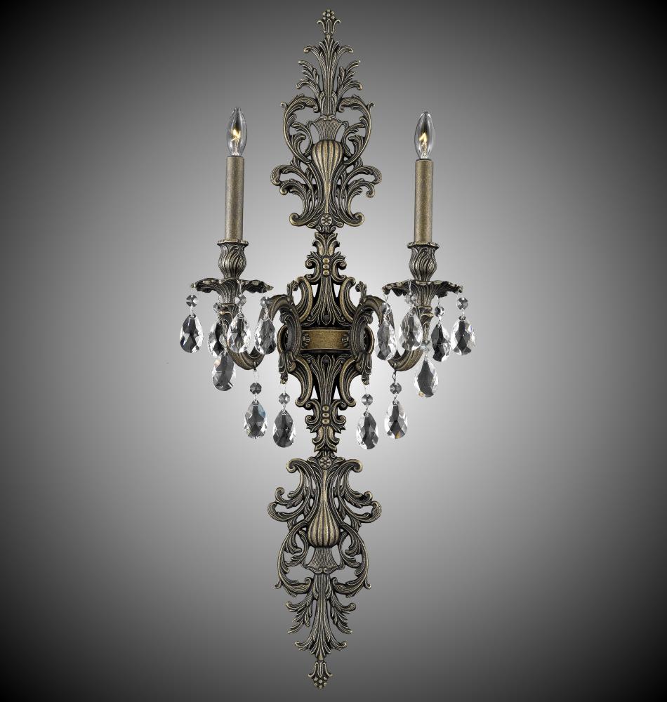2 Light Filigree Extended Top and Tail Wall Sconce