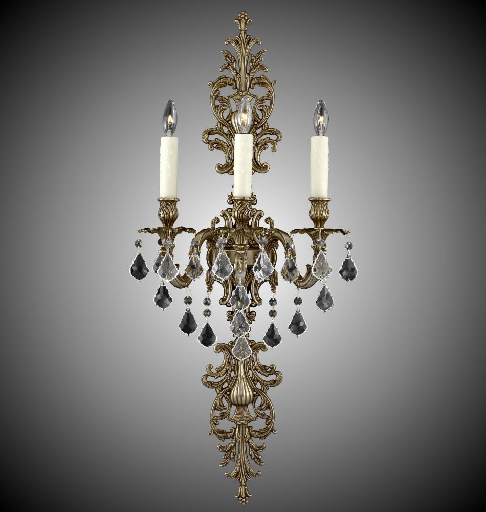 3 Light Filigree Extended Top and Tail Wall Sconce