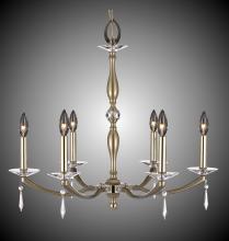 American Brass & Crystal CH5325-SP-35S-36G-ST - 6 Light Kensington Chandelier