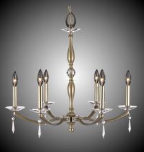 American Brass & Crystal CH5325-SP-32G-36G-ST - 6 Light Kensington Chandelier