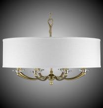 American Brass & Crystal CH5427-37G-ST-GL - 32 inch Kensington Drum Shade Chandelier