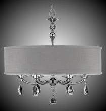 American Brass & Crystal CH5486-O-35S-36G-ST-GL - 28 inch Kensington Empire Drum Shade Chandelier