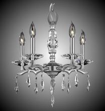 American Brass & Crystal CH5502-G-35S-ST - 5 Light Kaya Chandelier