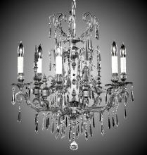American Brass & Crystal CH7012-A-21S-ST - 6 Light Parisian Chandelier