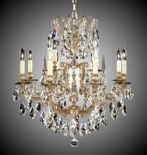 American Brass & Crystal CH7031-A-05S-ST - 8+4 Light Parisian Chandelier