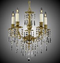 American Brass & Crystal CH7813-U-21S-PI - 5 Light Parisian Spire Chandelier