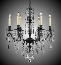 American Brass & Crystal CH7814-U-03G-ST - 6 Light Parisian Spire Chandelier