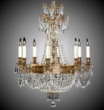 American Brass & Crystal CH8142-P-05S-ST - 8+ 8 Light Valencia Chandelier