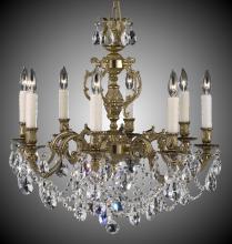American Brass & Crystal CH9542-A-12G-ST - 8 Light Rosetta Chandelier