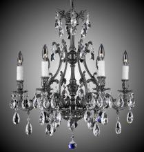 American Brass & Crystal CH9631-O-07G-ST - 6 Light Chateau Chandelier