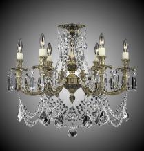 American Brass & Crystal FM2066-A-05S-PI - 6 Light Finisterra with draping Flush Mount