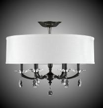 American Brass & Crystal FM5495-O-36G-ST-GL - 24 inch Kensington Empire Drum Shade Flush Mount