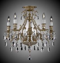 American Brass & Crystal FM9630-A-10W-ST - 5 Light 3 Flush Mount Chateau