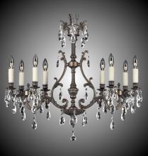 American Brass & Crystal IL9671-2-O-05S-ST - 8 Light 2 Arm Chateau Island Light