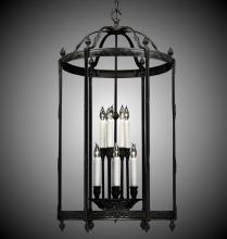 American Brass & Crystal LT2124-13S-ST - 6+6 Light 24 inch Lantern with Clear Curved Glass