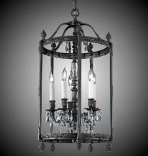 American Brass & Crystal LT2217-A-05S-ST - 5 Light 17 inch Lantern with Clear Curved glass & Crystal