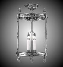 American Brass & Crystal LTFM2113-03G-ST - 3 Light 13 inch Flush Lantern with Clear Curved Glass