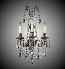American Brass & Crystal WS2083-A-05S-16G-ST - 3 Light Finisterra with draping Empire Wall Sconce