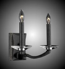 American Brass & Crystal WS5382-35S-37G-ST - 2 Light Kensington Wall Sconce