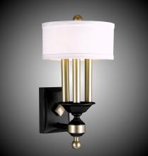 American Brass & Crystal WS5401-35S-37G-ST-GL - 4 Light Kensington Extened Wall Sconce with Shade