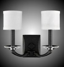 American Brass & Crystal WS5482-37G-ST-GL - 2 Light Kensington Wall Sconce with Shades