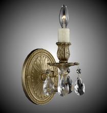 American Brass & Crystal WS9401-O-08G-PI - 1 Light Circular Wall Sconce