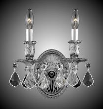 American Brass & Crystal WS9402-A-12G-ST - 2 Light Circular Wall Sconce