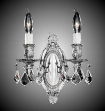 American Brass & Crystal WS9412-A-04G-PI - 2 Light Oblong Wall Sconce