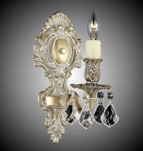 American Brass & Crystal WS9421-A-08G-ST - 1 Light Fleur-De-Lis Small Wall Sconce