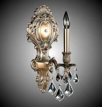 American Brass & Crystal WS9423-A-07G-PI - 1 Light Fleur-De-Lis Medium Wall Sconce