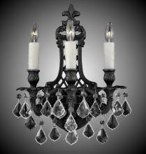 American Brass & Crystal WS9451-3-A-05S-PI - 3 Light Lattice Small Wall Sconce