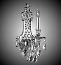American Brass & Crystal WS9451-A-21S-ST - 1 Light Lattice Small Wall Sconce