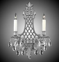 American Brass & Crystal WS9454-O-21S-PI - 2 Light Lattice Medium Wall Sconce