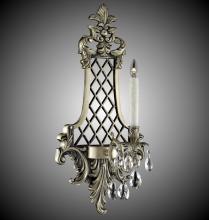 American Brass & Crystal WS9456-O-02G-PI - 1 Light Lattice Large Wall Sconce