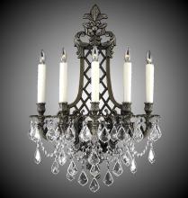 American Brass & Crystal WS9459-O-08G-PI - 5 Light Lattice Large Wall Sconce