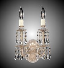 American Brass & Crystal WS9475-A-16G-PI - 2 Light Stem Wall Sconce