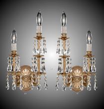 American Brass & Crystal WS9477RT-A-02G-ST - 2 Light Right Facing Stem Wall Sconce