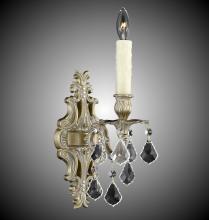 American Brass & Crystal WS9481-A-03G-PI - 1 Light Filigree Wall Sconce