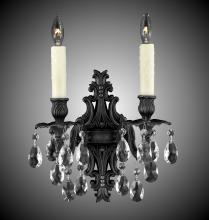 American Brass & Crystal WS9482-A-21S-ST - 2 Light Filigree Wall Sconce
