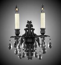 American Brass & Crystal WS9482-A-01G-PI - 2 Light Filigree Wall Sconce