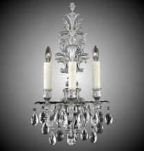 American Brass & Crystal WS9486-A-01G-ST - 3 Light Filigree Extended Top Wall Sconce
