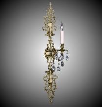 American Brass & Crystal WS9487-U-01G-ST - 1 Light Filigree Extended Top and Tail Wall Sconce