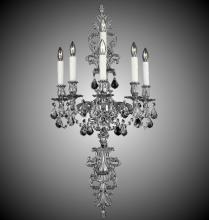 American Brass & Crystal WS9491-A-02G-ST - 5+1 Light Filigree Extended Top and Tail Wall Sconce