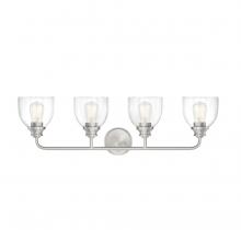 Savoy House 8-7205-4-SN - Vale 4-Light Bathroom Vanity Light in Satin Nickel
