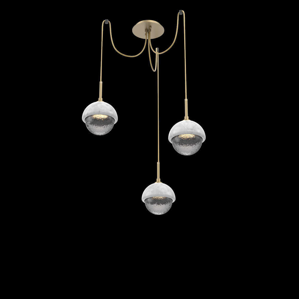 Cabochon Round 3pc Swag Multi-Pendant