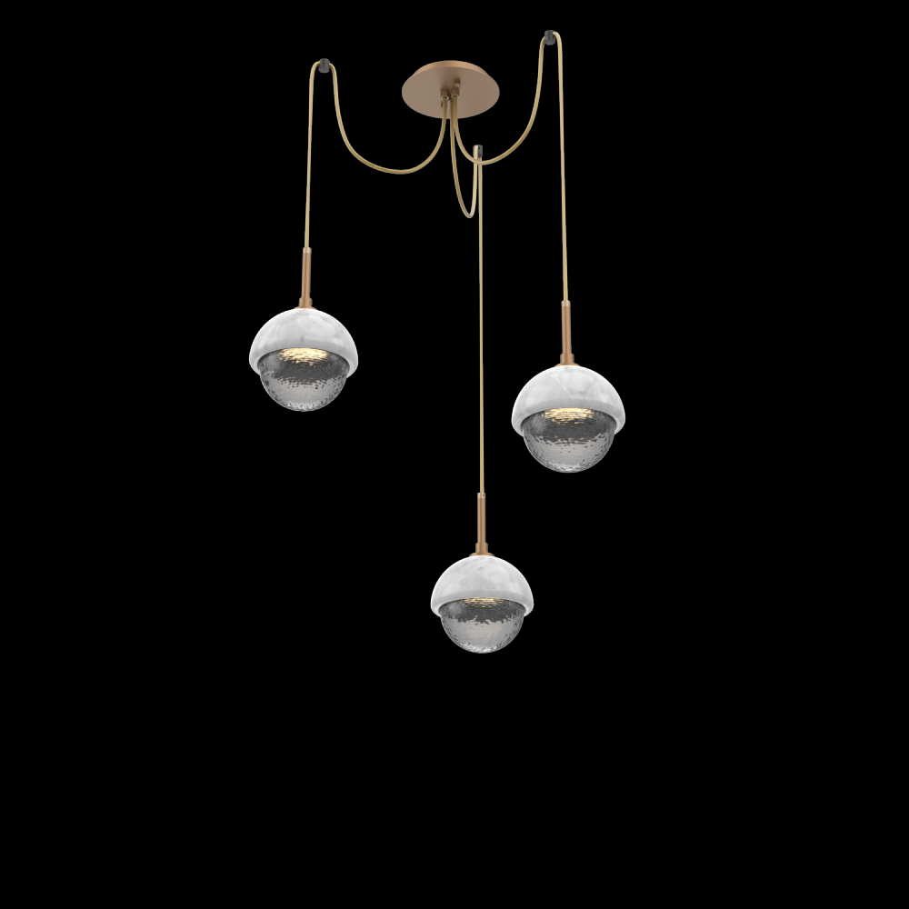 Cabochon Round 3pc Swag Multi-Pendant