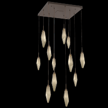 Hammerton CHB0050-12-FB-CB-C01-L3 - Rock Crystal Square 12pc Multi-Pendant