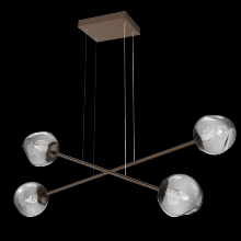 Hammerton PLB0086-M2-FB-GS-CA1-L1 - Luna Double Moda-Flat Bronze-Geo Inner - Smoke Outer-Stainless Cable-LED 2700K
